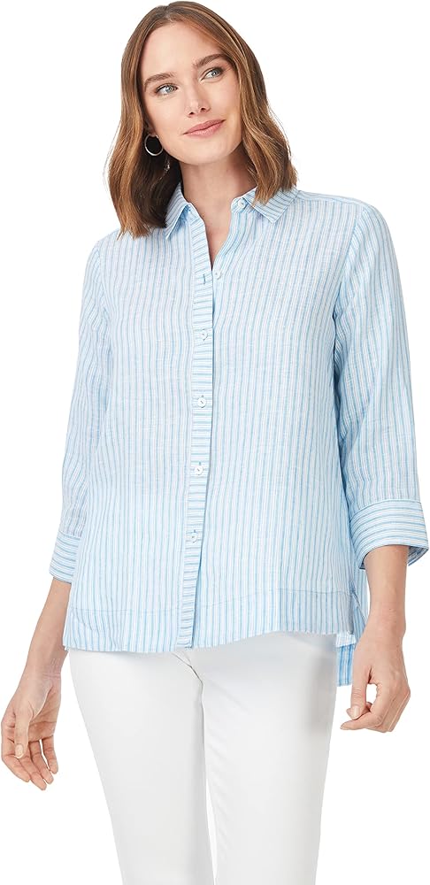 Bibiy HARLEY BLOUSE blue ストライプ 美品 Amazon.com: Harley 3/4 Sleeve Summer Stripe Blouse in Size 2, Blue