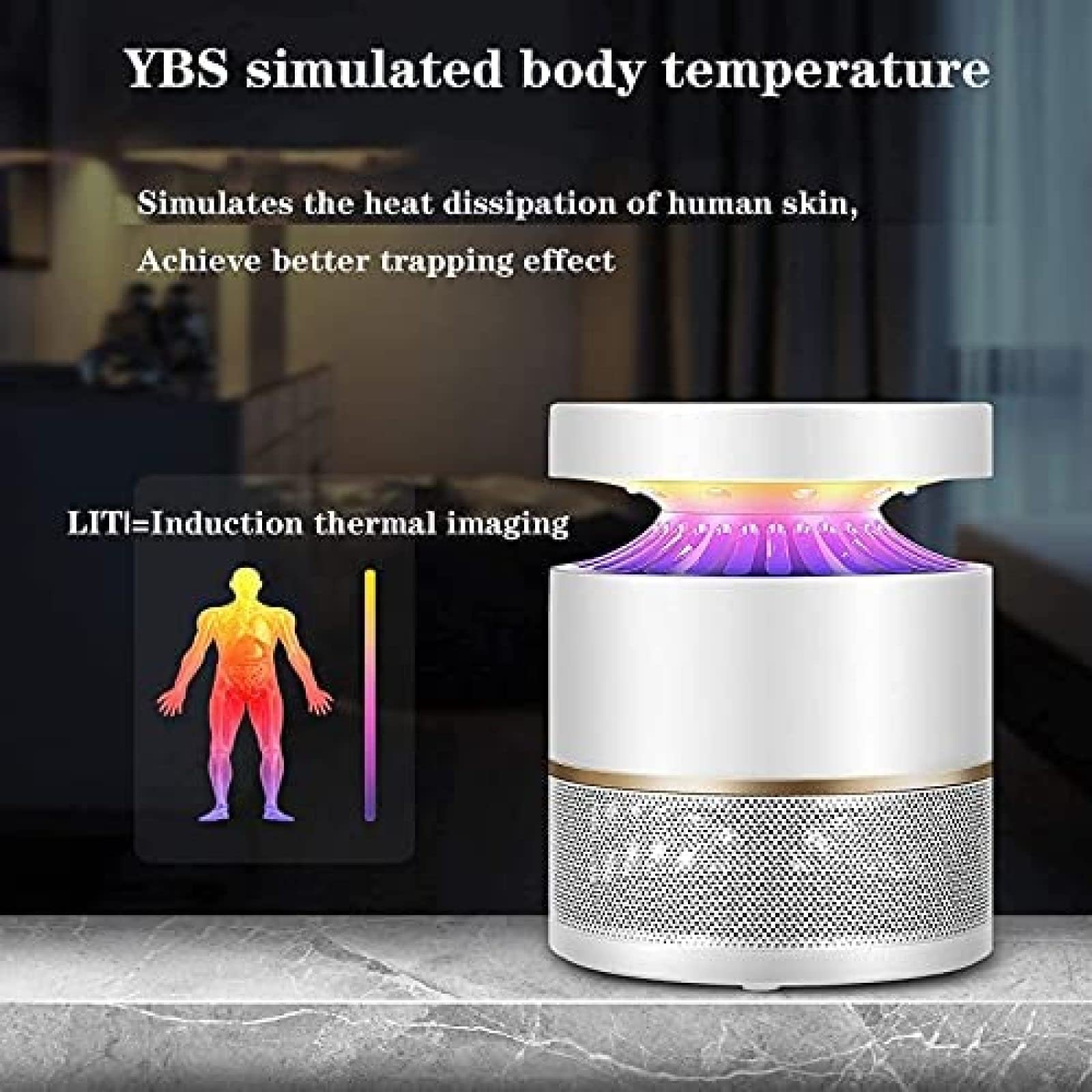 Lámpara Antimosquitos, Luz Repelente, Repelente De Mosquitos para Dormitorios Domésticos, Mata Mosquitos Recargable para Interiores, Succionador De Mosquitos Enchufable, Utilizado para Mata