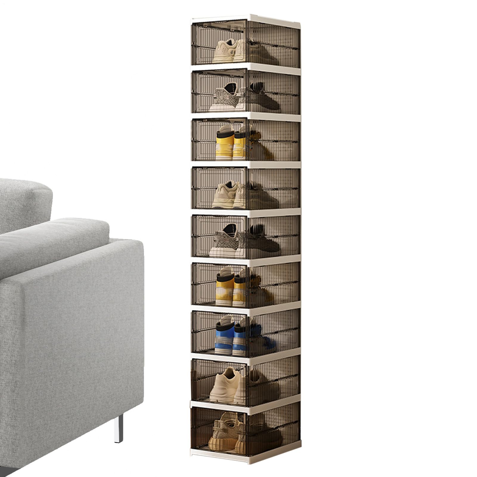 Scarpiera Pieghevole Portatile Scaffale Per Scarpe Con Scomparti | Organizzatore Per Calzature Domestiche Per Camera da Armadio Corridoio Garage Antingresso Bagno Soggiorno Appartamento