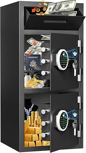 Miniatura 13 de 6.0 Pies Cúbicos Caja de Seguridad para el Hogar Extra Grande Caja de Seguridad Ignífuga e Impermeable, Caja de Seguridad Digital para el Hogar con