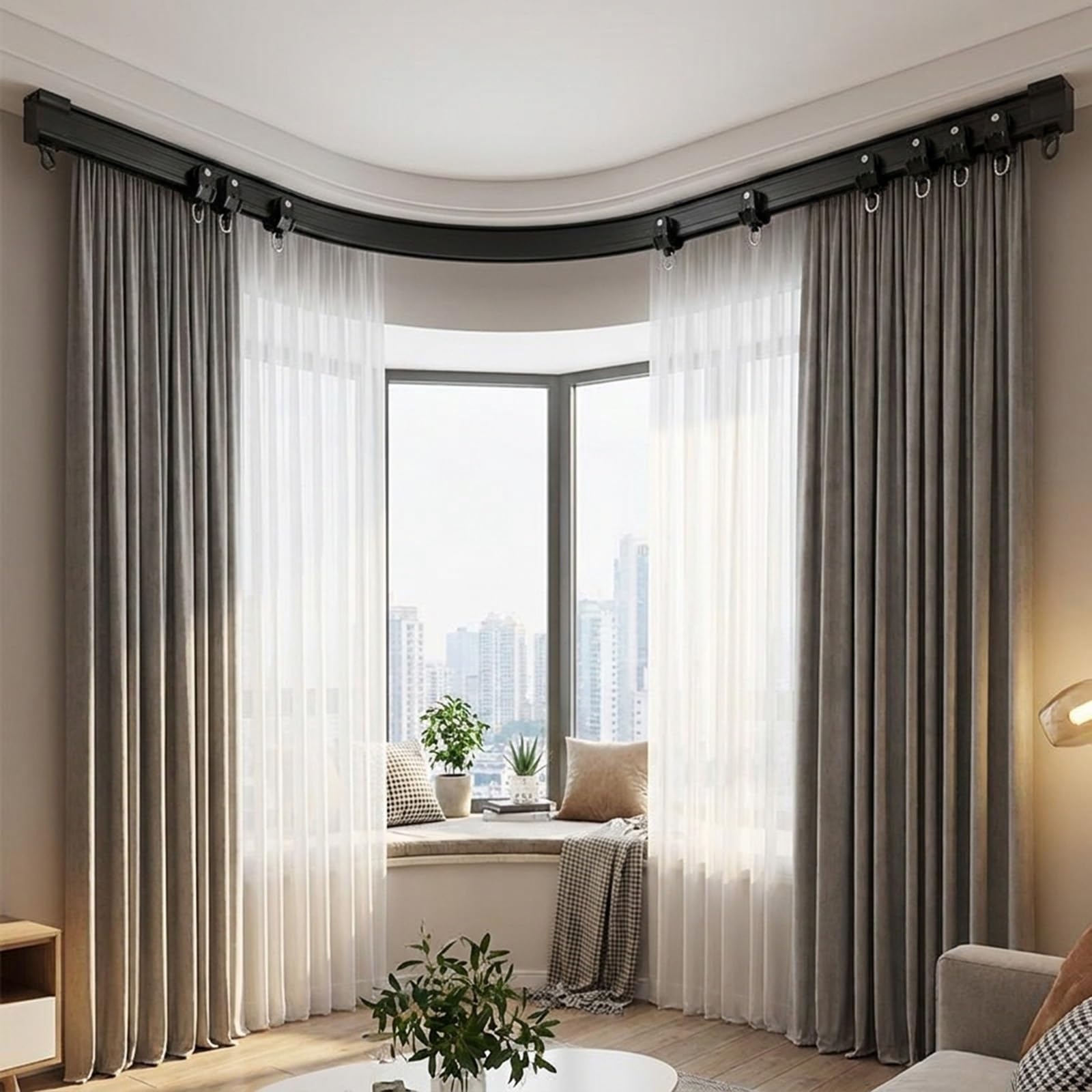 Silent Flexible Shade Track & Bendable U-Shaped Curtain Track