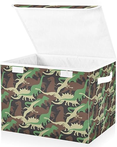 Miniatura 2 de Contenedores plegables de almacenamiento de dinosaurios para ropa, contenedores de almacenamiento de tela con asa reforzada, organizadores de