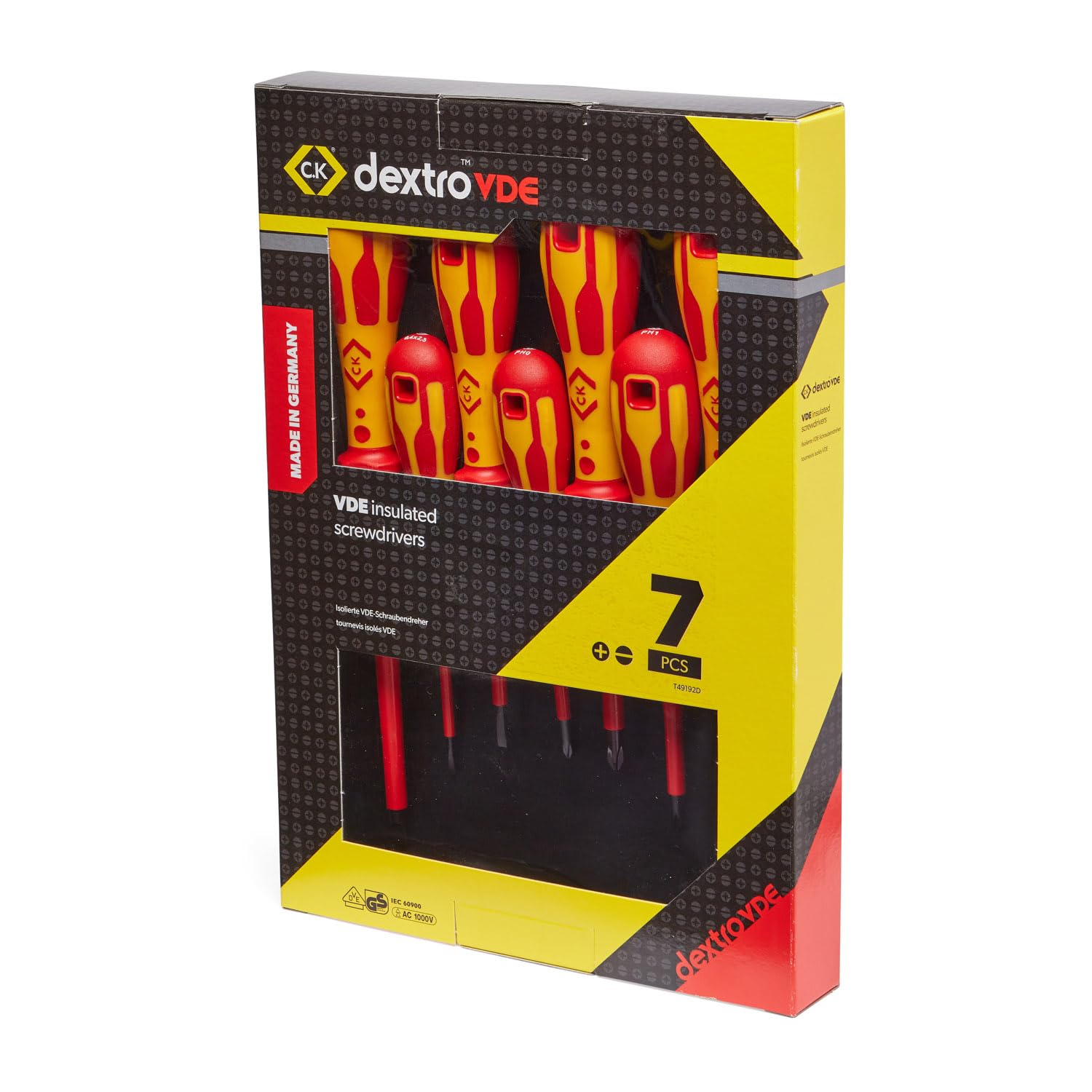C.K T49192D DextroVDE - Set di 7 cacciaviti a taglio parallelo e PH