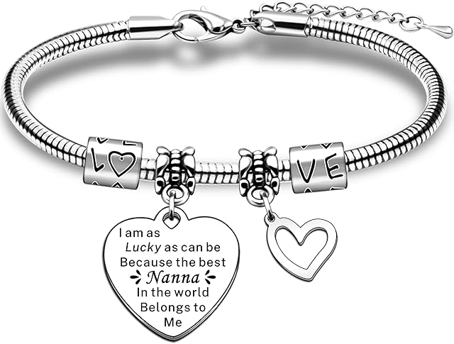 JMIMO Nanna Bracelet Nanna Gifts from Granddaughter Grandson Grandchildren Birthday Christmas Present