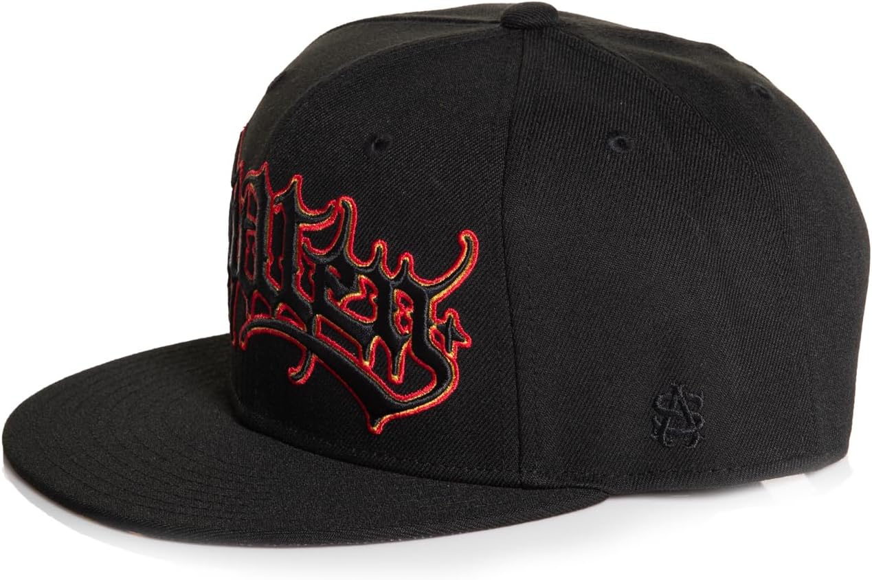 Sullen Men's Til Death Graphic Tattoo Lifestyle Adjustable Flatbill Snapback Hat Black - Image 3