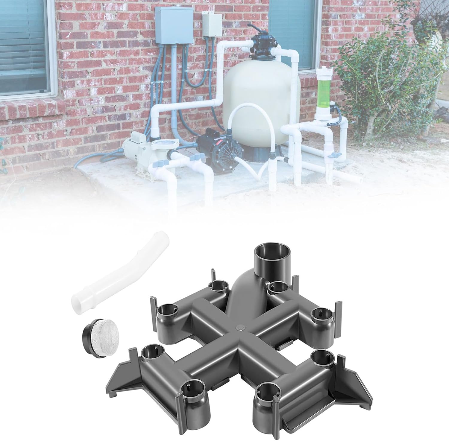 Efficient Pool And Hydrotherapy Water Filter With Long Time Use Sturdy PVC Construction Portable For Backyard Pools And Hydrotherapy