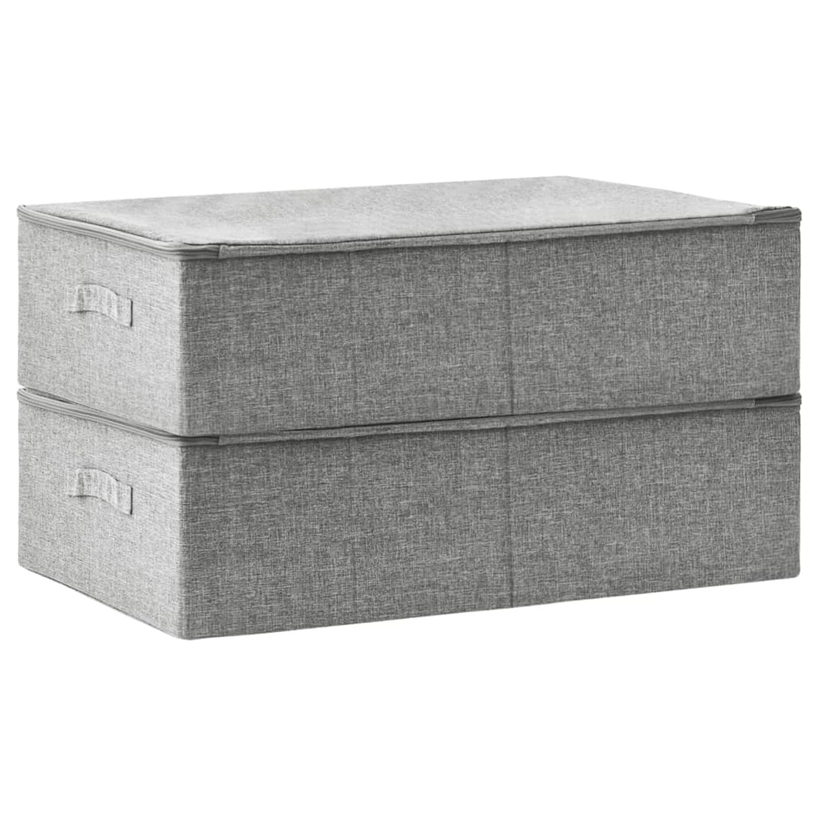 Aufbewahrungsboxen 2 STK Spielzeugkiste, Aufbewahrungskiste, Kleideraufbewahrung, Kleideraufbewahrung & Organisation, Stoff 70x40x18 cm Grau