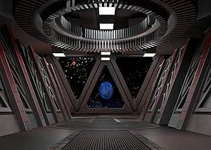 Vinyl 12x10 Ft Spaceship Backdrop Outer Space Station Science Fiction - View #5