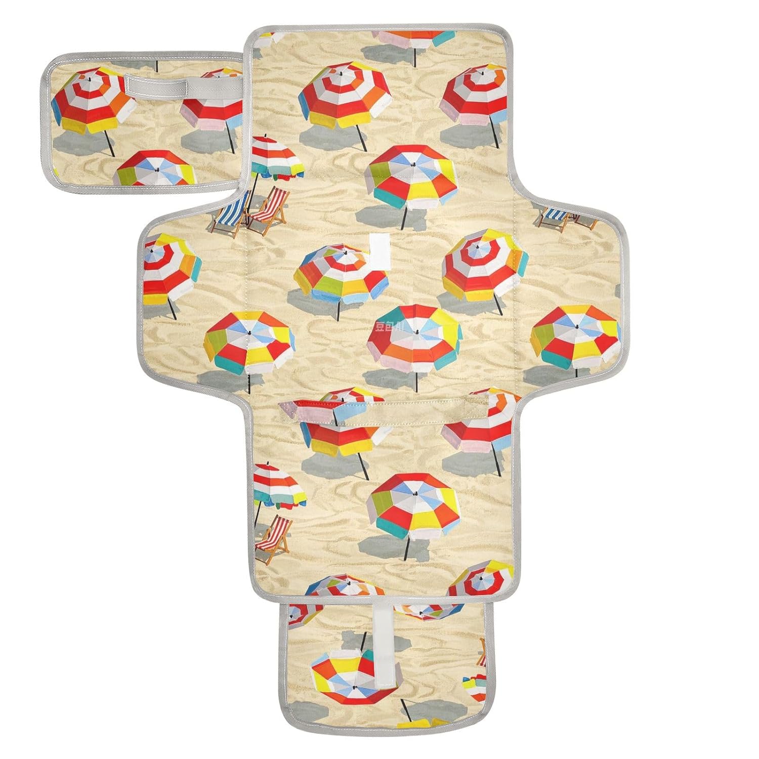 Summer Beach Loungers Cartoon Reusable Diaper Changing mat with Tissue Pocket Diaper Changing pad Portable Lightweight & Foldable Changing Station cambiadores de pa?ales para Bebes