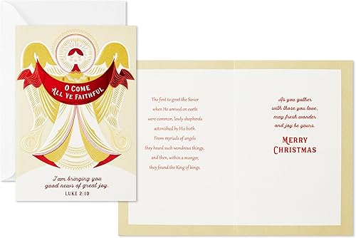 Miniatura 2 de DaySpring - Surtido de tarjetas navideñas religiosas (3 tarjetas con sobres Natividad, ángel, estrella)