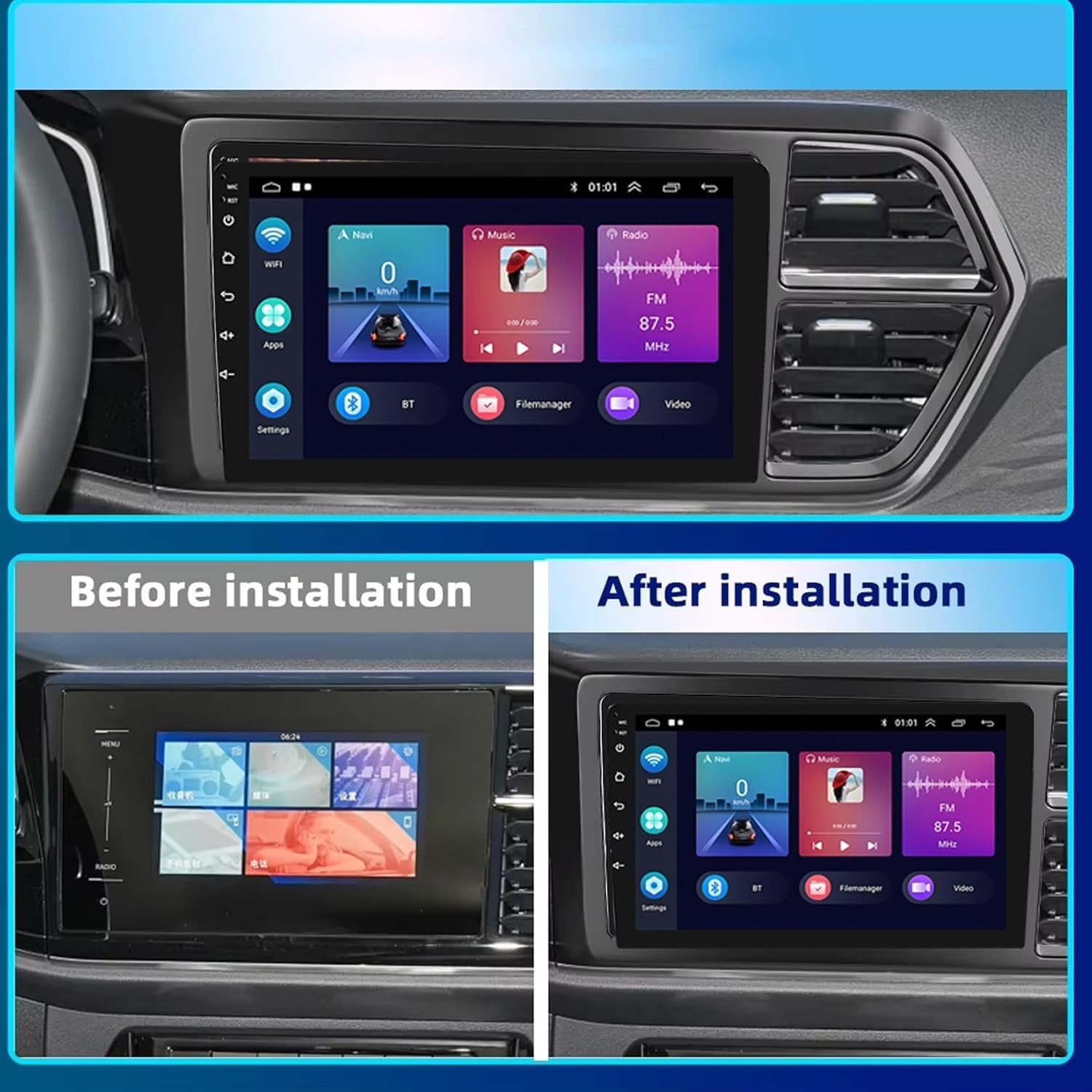 H7 8g+128g,Autoradio Android 15" per V-W Jetta WS 2019-2022 con Schermo Touch IPS, CarPlay Wireless, Android Auto, GPS, WiFi, Bluetooth, DSP, OBD2, DVR