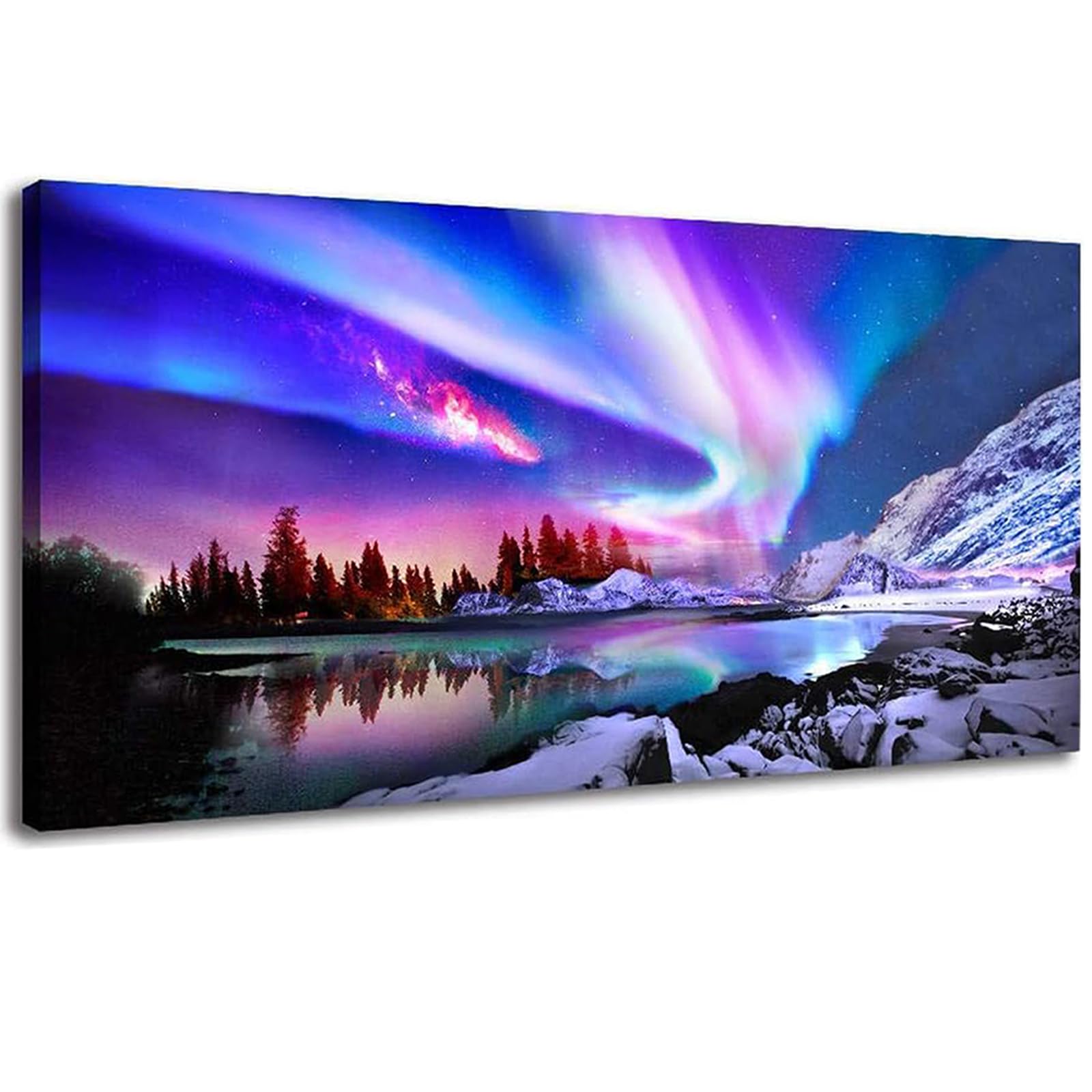 TOCARE Large Diamond Painting Kits for Adults Northern Lights, Aurora Diamond Art Kits for Adults 27.5x15.7Inch, Full Drill Large Diamond Painting Kits Aurora Nature Scenery
