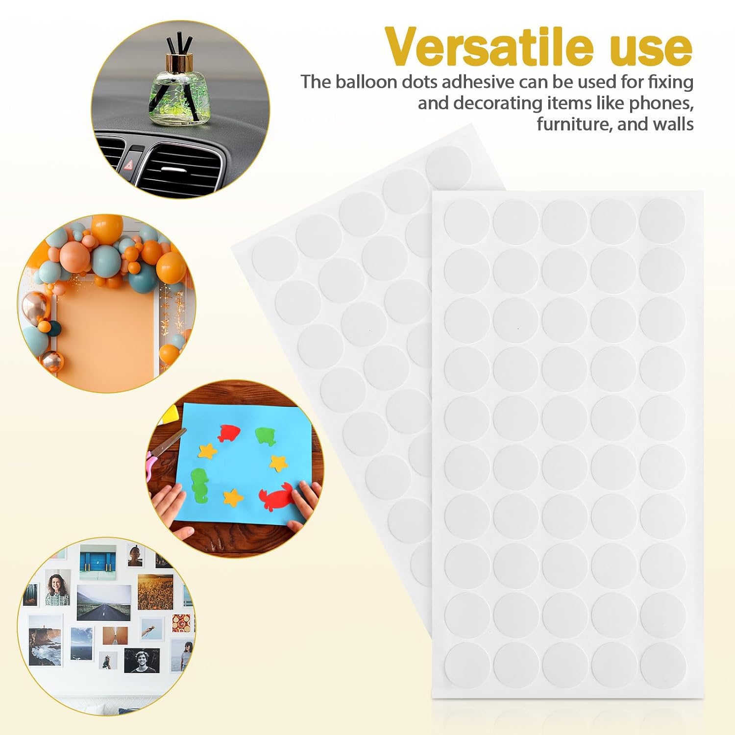 10 Sheets Double Sided Adhesive Dots for Walls Posters