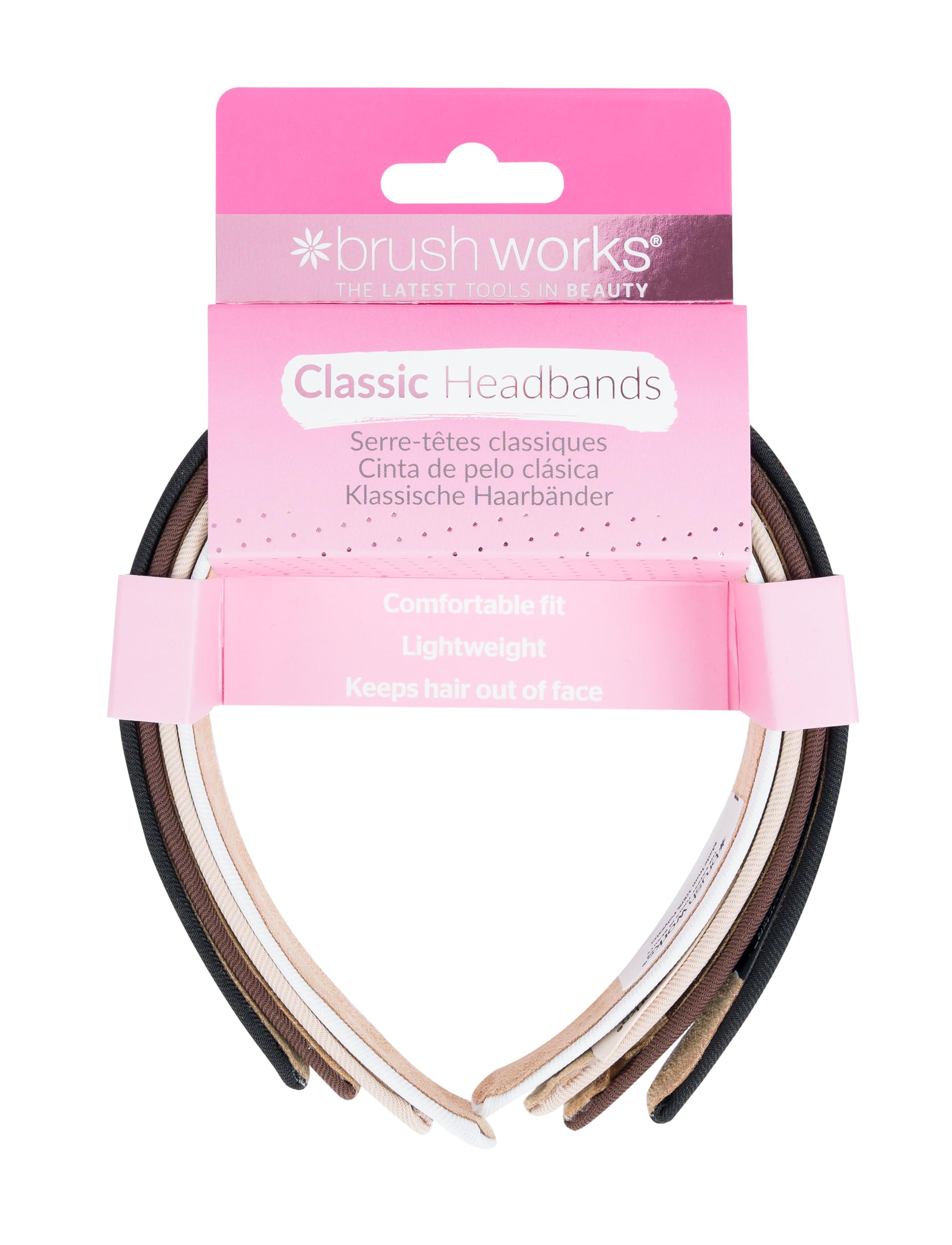 Brushworks Classic Headbands X4