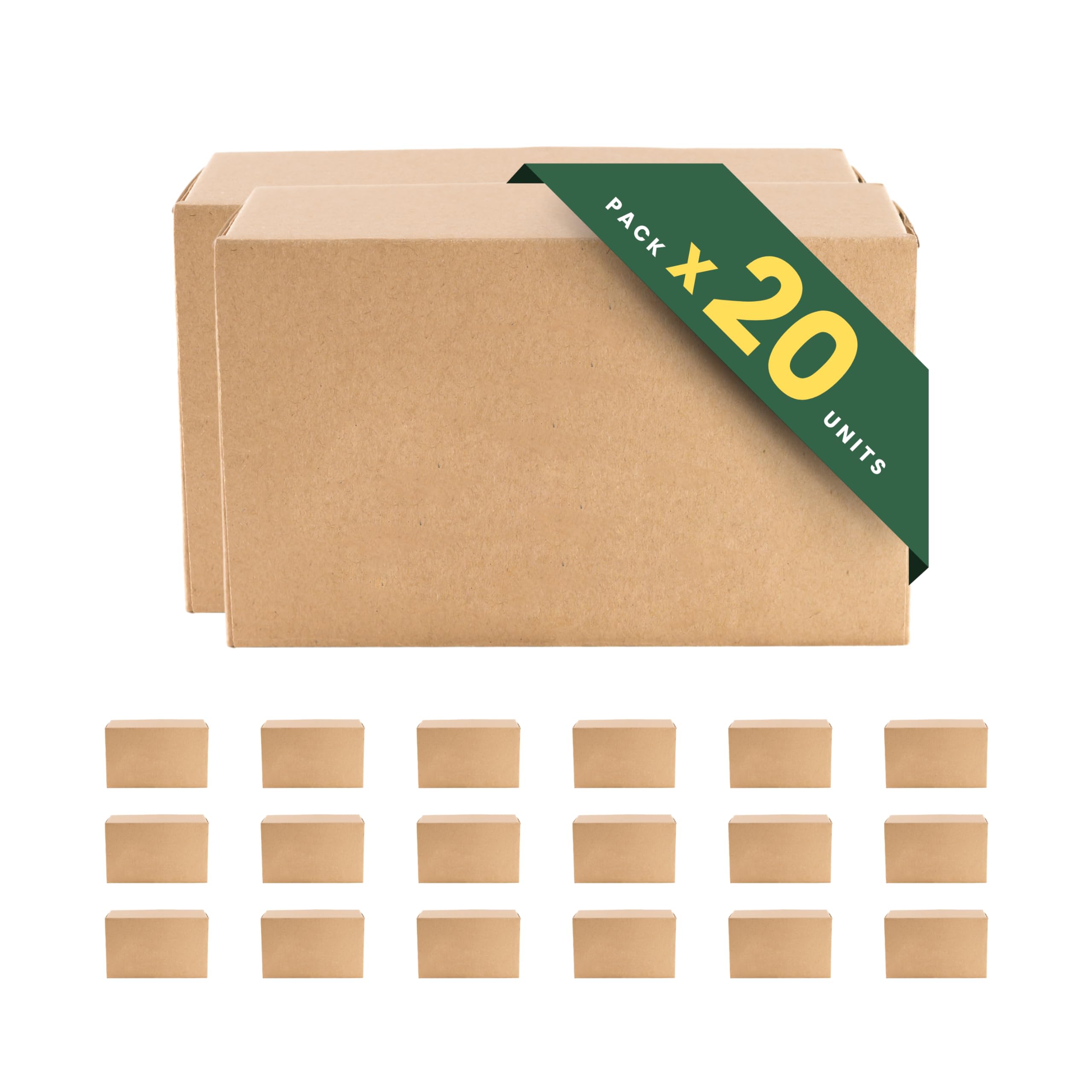 Caja Carton 24x16x14cm - 20 cajas de cartón para mudanza, reforzado y resistente genérico envíos y almacenaje reutilizables. (20Ud. (24x16x14cm) - Manuela Packaging