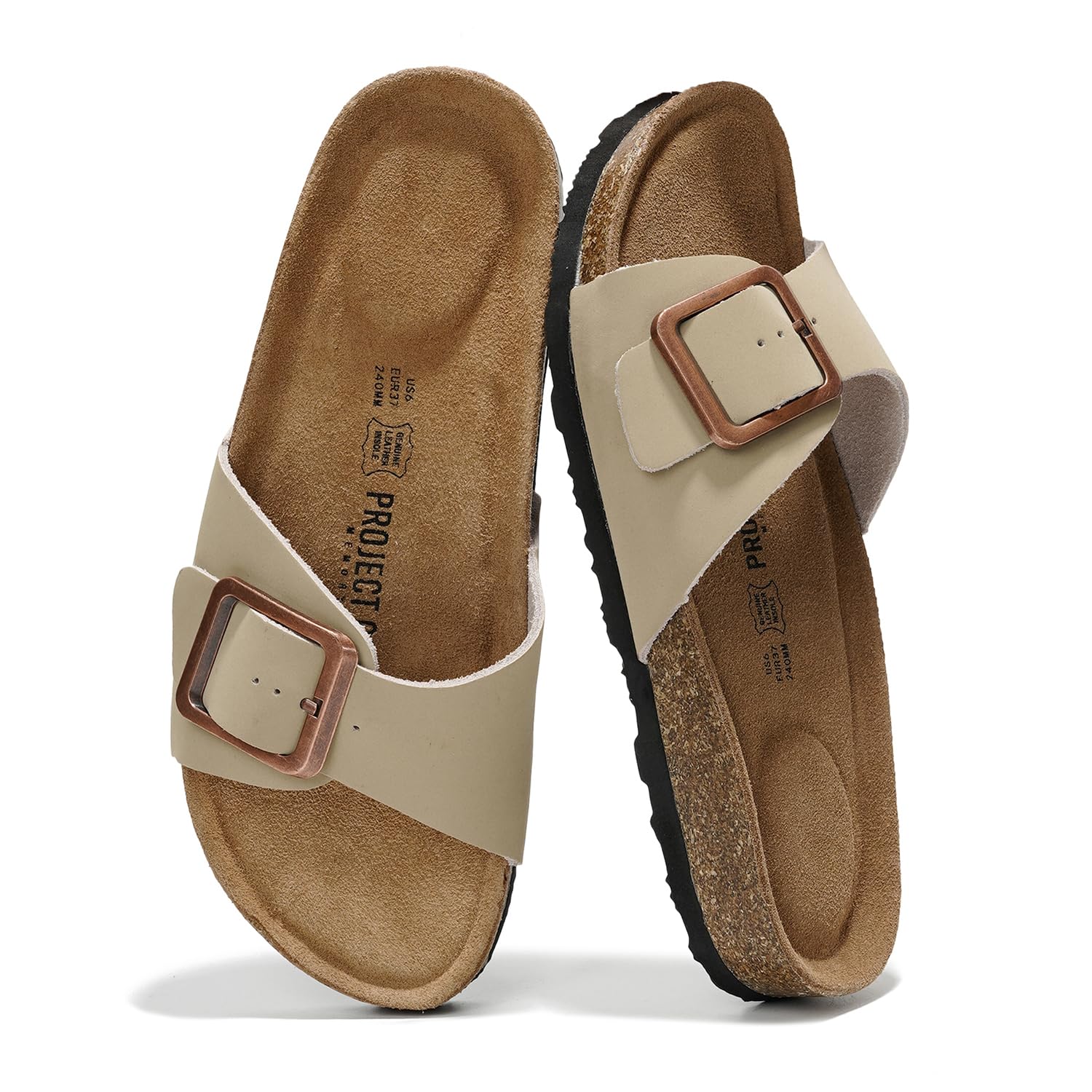 - Genuine Leather Sandals Women Dressy Summer Beach Essentials - Flip Flops & Slides with Memory Foam Insole Womens Sandals Comfortable Footwear