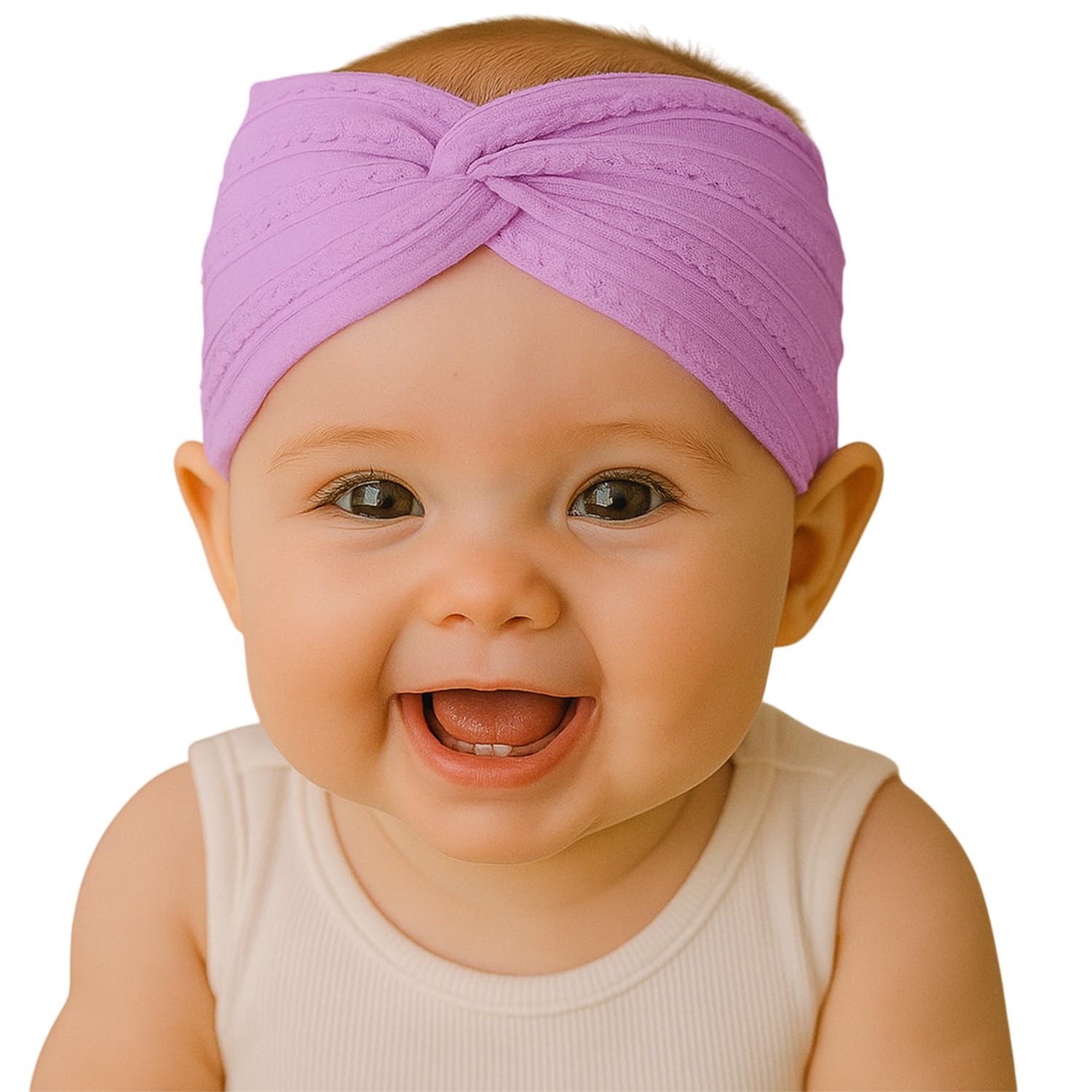 SYGA Baby Headband Nylon Soft Stretchable Bow Hairbands For Newborn Infant Toddler Kids 0-3 Year (Purple)-image-46