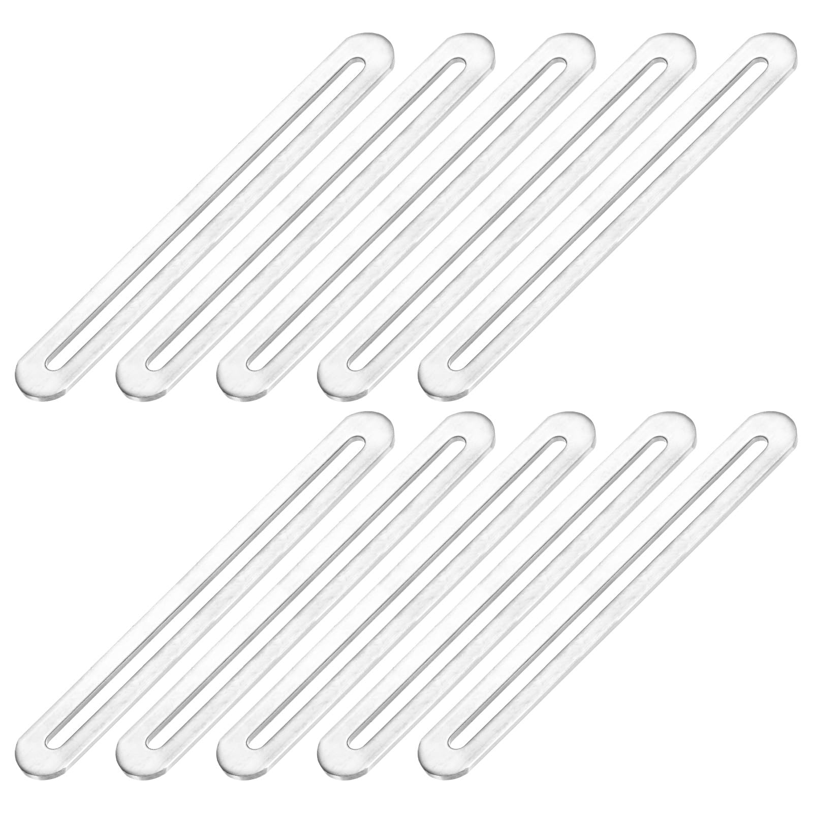 M METERXITY 10-Pack Flat Mending Plate Support 6.1x0.75in, Silver