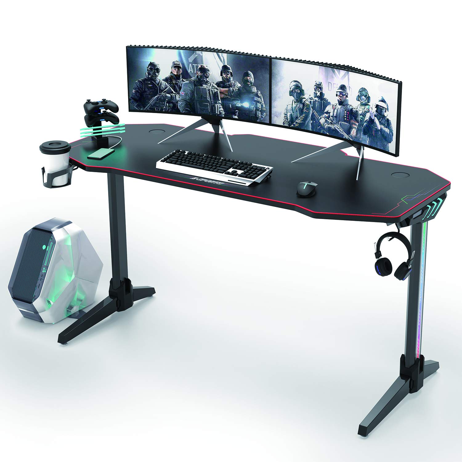 Buy Gaming Computer Desk or Computer Gaming Desk 55" Wide Large Office