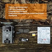 Vista 9 de usogood 4k 48MP Trail Camera Solar Powered Trail Cam,Game Cameras with Night Vision Motion Activated Waterproof,Hunting Camera Built in Lithium