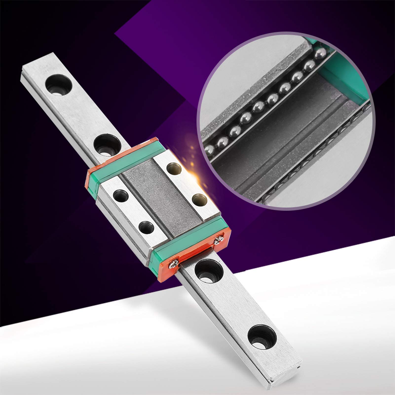 Guía de Carril Lineal 100mm LML9B Mini para Impresora 3D y Máquina CNC