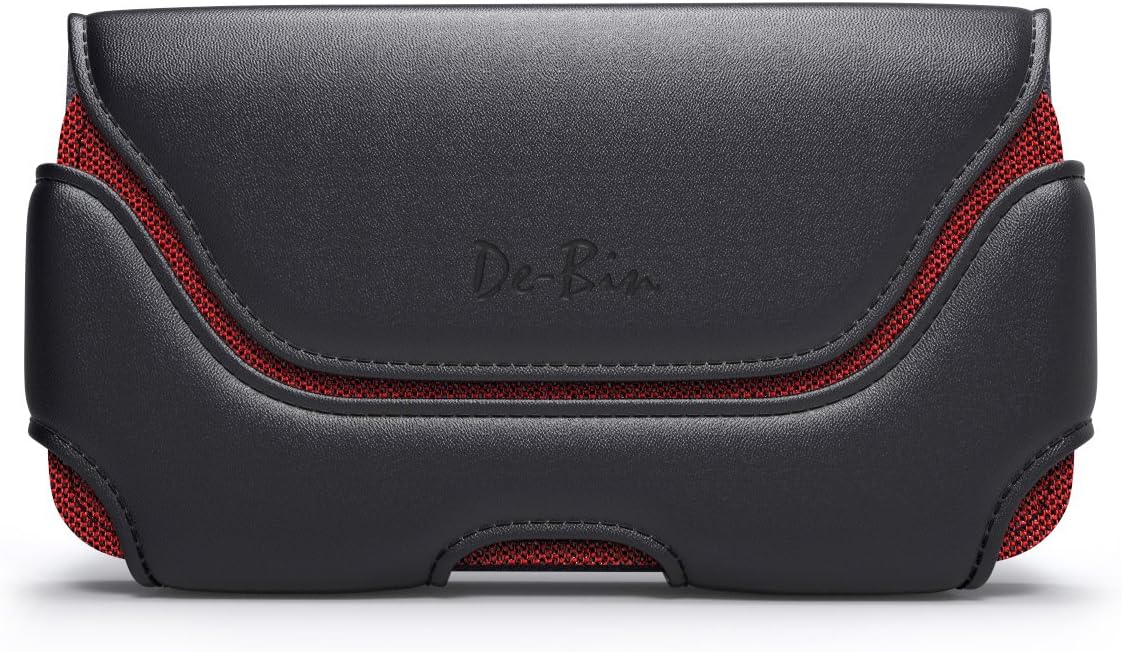 Galaxy Note 5 / Note 4 Belt Case, Debin Leather Galaxy Note 5 Note 4 Holster Case with Belt Clip and Loops, Plus Size Belt Pouch for Samsung Galaxy Note with Another Case on (Spigen and Others)