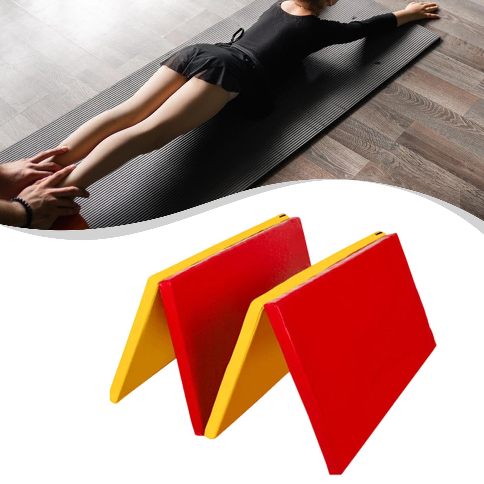 Colchoneta Plegable Reversible 5Cm Roja Y Amarilla