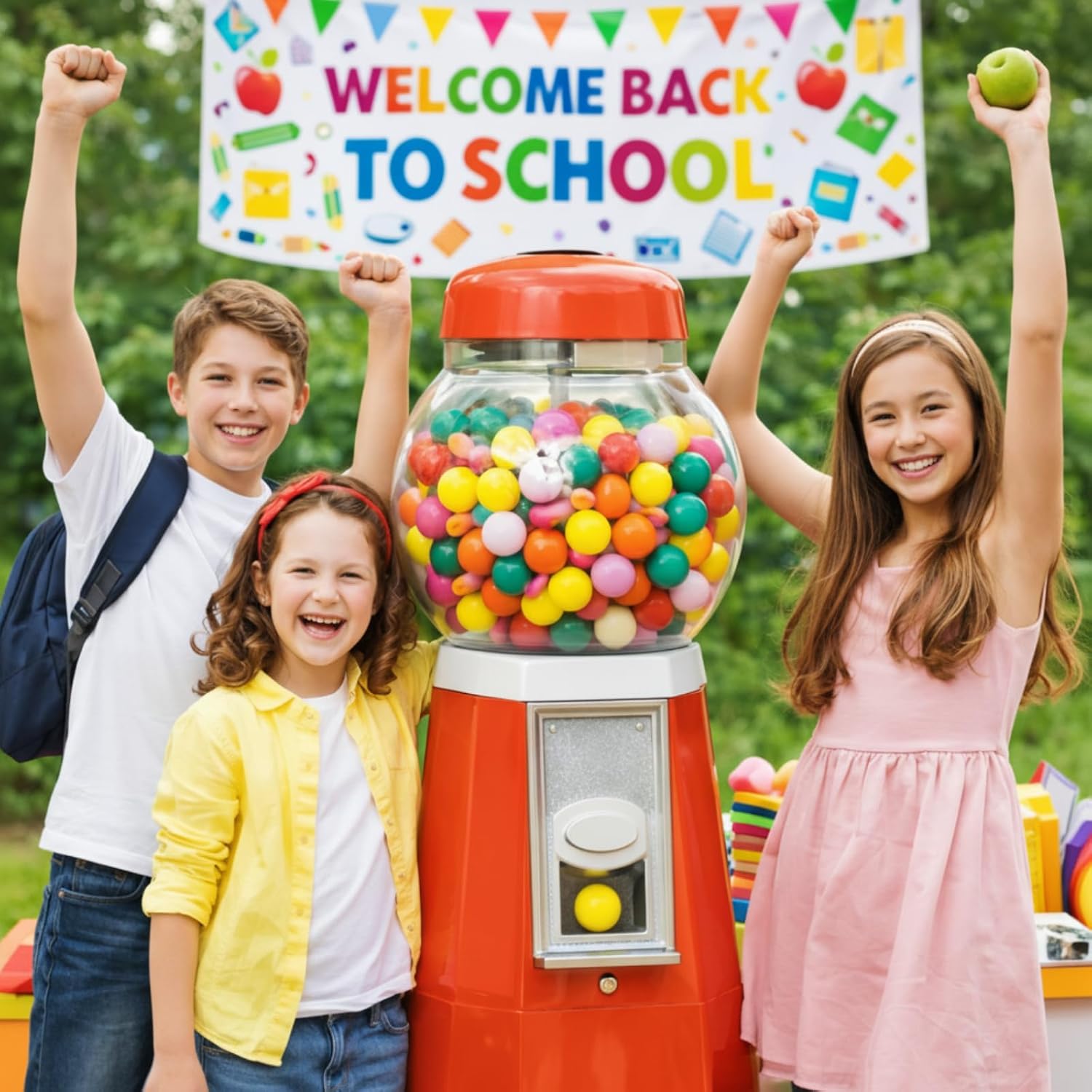 Novabright 5ft Gumball Machine Cardboard Cutout Stand up Life Size Candyland Themed Party Decoration Gumball Machine Backdrop Photo Props Stand up for Candyland School Grad Theme Party Supply