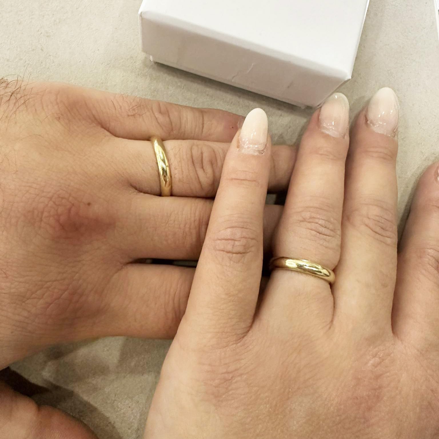 Fedi Nuziali in Argento 925 laminato Oro 7 grammi Anelli coppia anelli uomo donna fidanzamento Matrimonio
