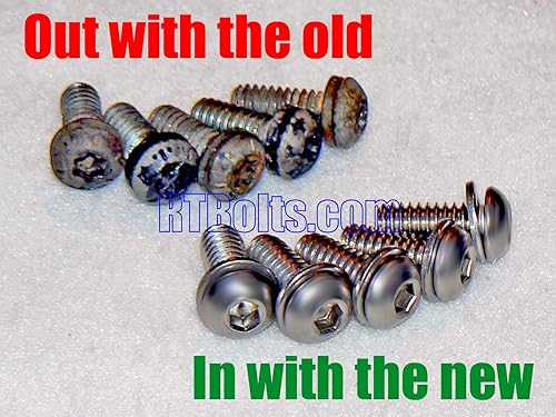 Miniatura 4 de Tornillos puede usarse con Harley 5 o 6 Hole Derby Cover  Big Twin  Sportster - Dyna - Softail - Touring - Trike - Acero inoxidable