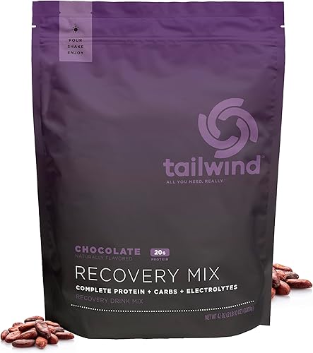 Miniatura 33 de Tailwind Nutrition Mezcla de recuperación, 0.71 oz de proteína completa, carbohidratos y electrolitos, mezcla de bebida en polvo para después del