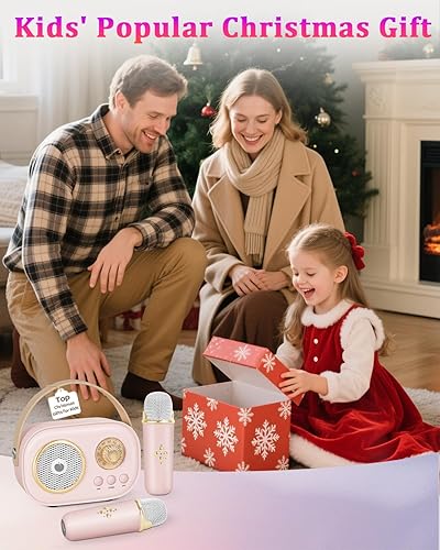 Miniatura 2 de PRUNUS C20 - Mini máquina de karaoke para adolescentes, regalos de elefante blanco, regalos de Navidad para niños de 3 a 12 años, altavoz Bluetooth