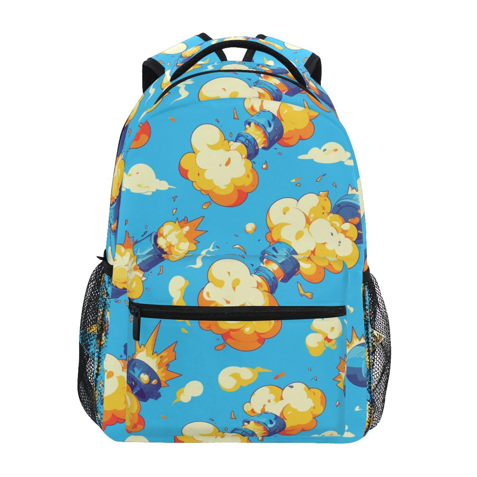 Sac à dos scolaire dessin animé élégant avec imprimé graphique - 8