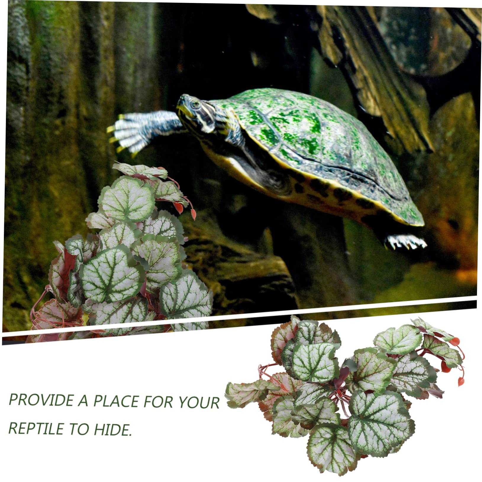 POPETPOP 5piezas Planta Artificial De Terrario para Reptiles y Acuarios Decoración De Acuario De Plástico Planta De Simulación para Peceras y Tanques De Reptiles Adorno Lifelike para