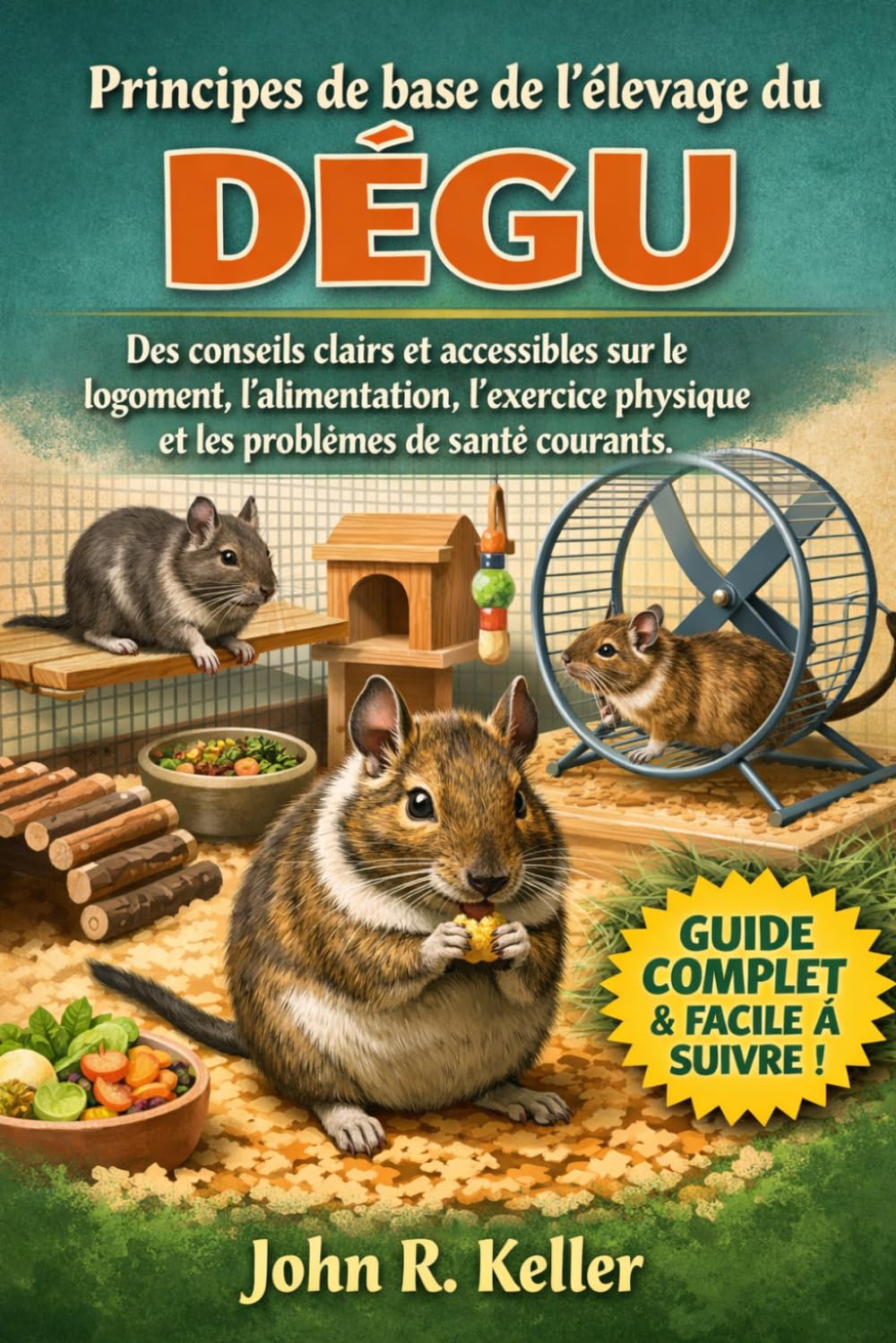 Principes de base de l'élevage du dégu: Des conseils clairs et accessibles sur le logement, l'alimentation, l'exercice physique et les problèmes de santé courants.