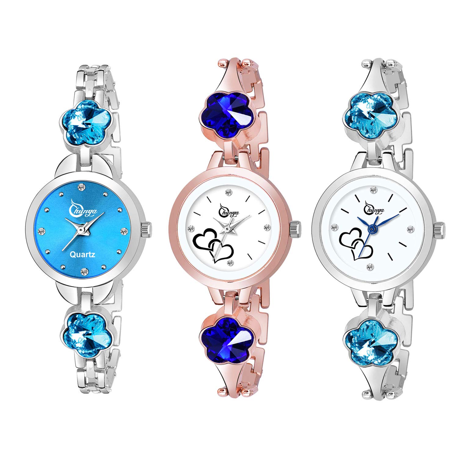 Shunya Analogue Girls Watch (Multicolored Dial Multi Colored Strap) (Pack of 3) (B08C2FXMQV) Amazon Price History, Amazon Price Tracker