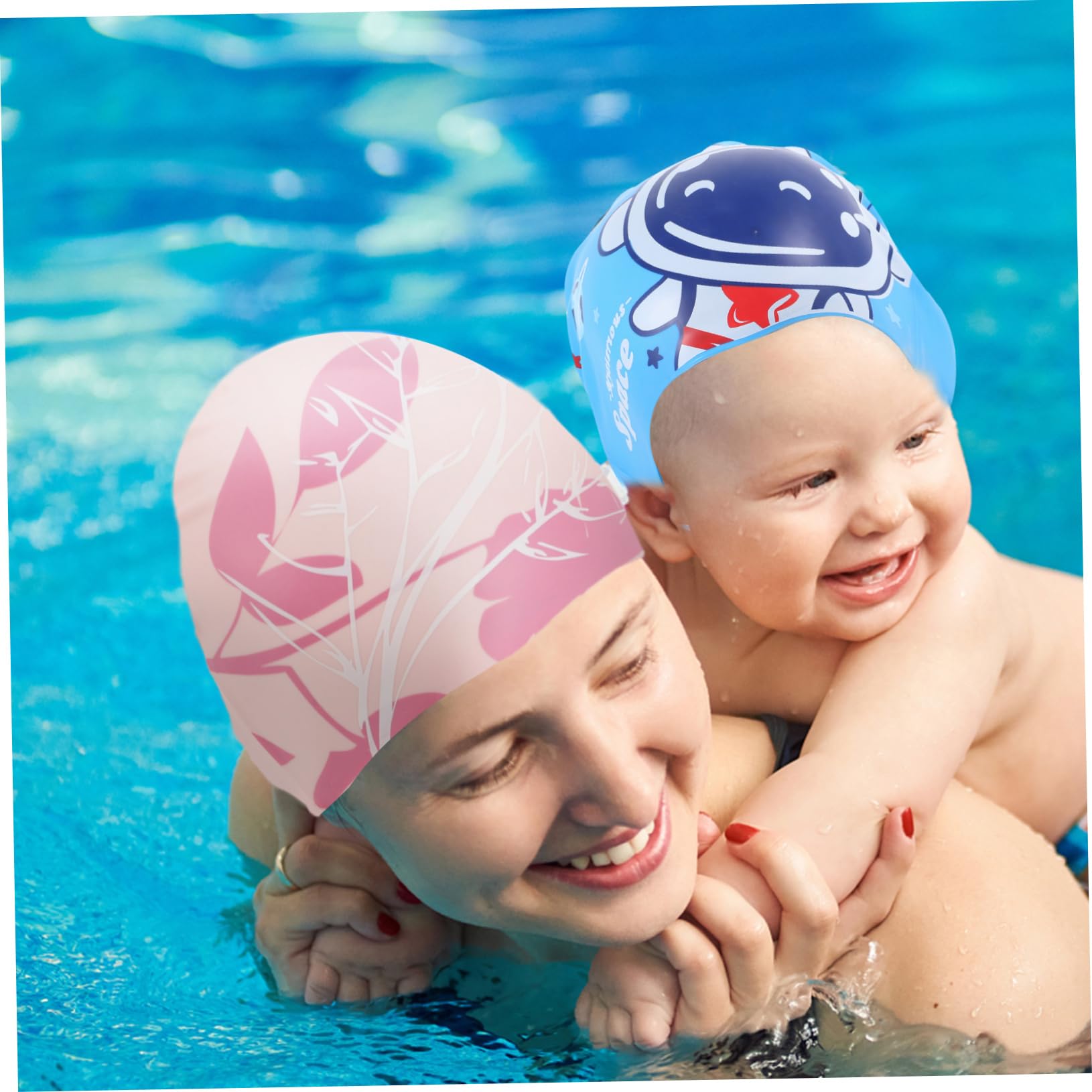 3pièces Bonnet De Bain Silicone pour Garçon Fille Casquette De Natation Cartoon pour Et Étanche Et Souple pour Leçons De Natation Bain