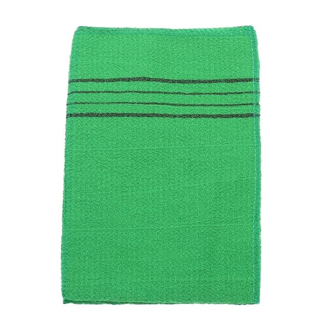 Exfoliating Bath Towel Durable Shower Scrubber Body Rub Portable Bathroom Supplies Green