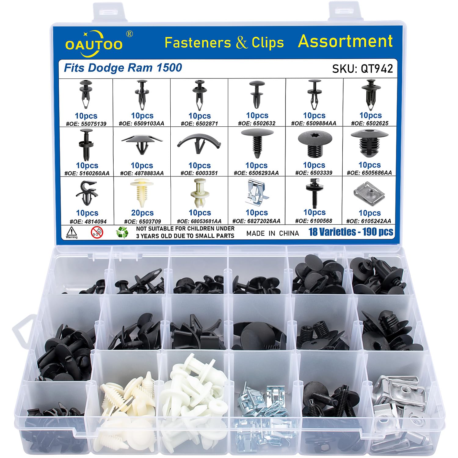 Snapklik.com : 190pcs For Ram 1500 2500 3500 Automotive Body Interior ...