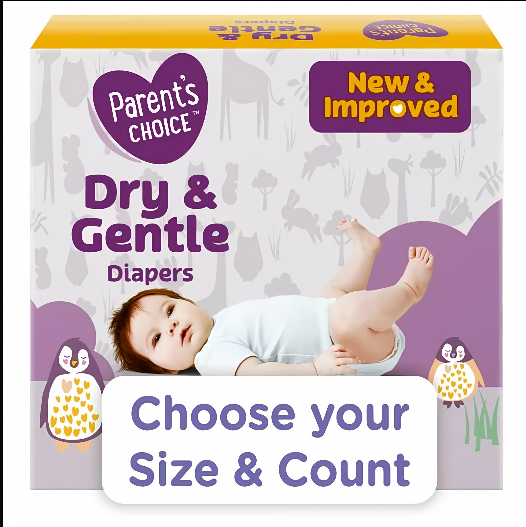 Parent's Choice Dry & Gentle Diapers Size 1