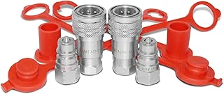 1/4” Ag ISO 5675 Hydraulic Quick Connect Pioneer Style Couplers, 1/4” NPT Thread, 2 Sets