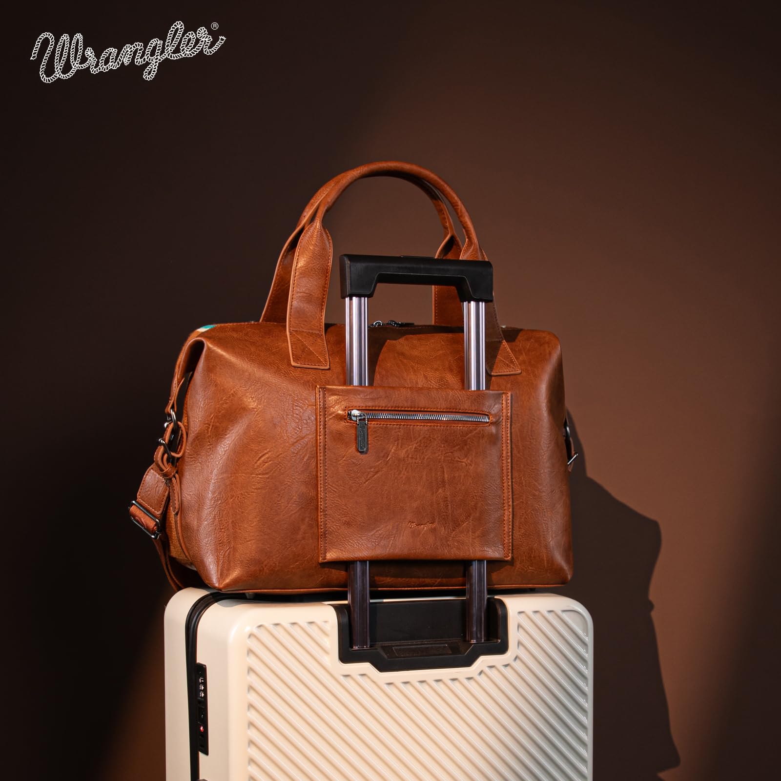 Wrangler Seesack für Damen, große Reisetasche, Wochenendtasche, Tapisserie, Designer-Handgepäcktasche