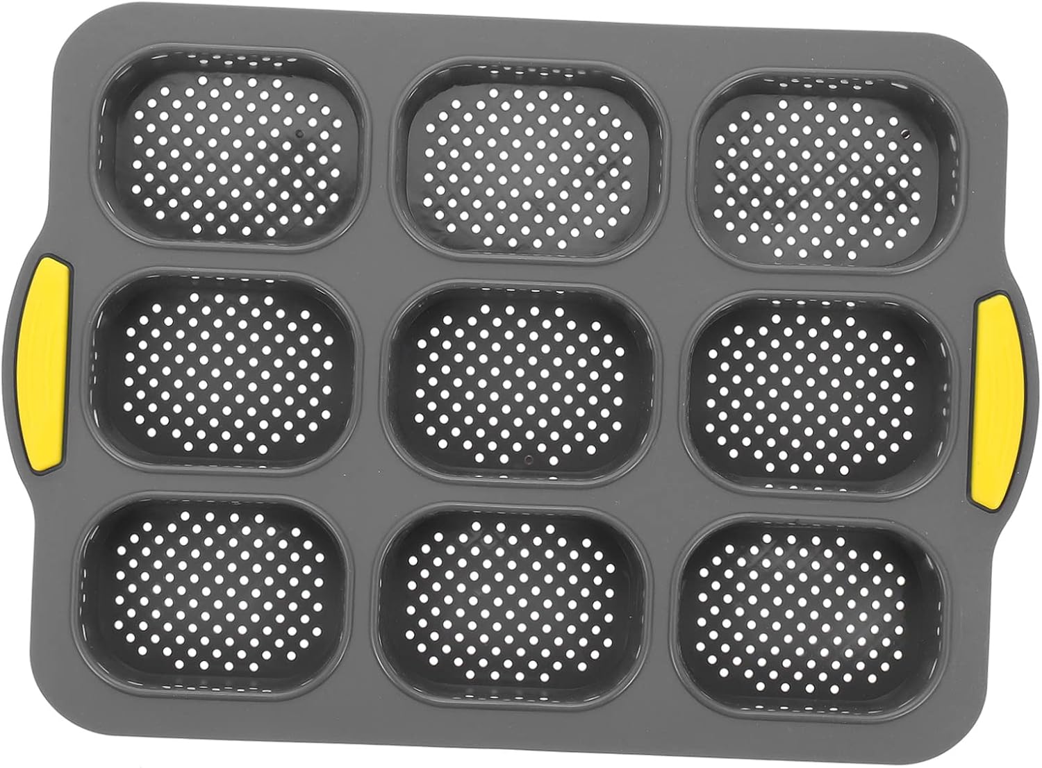 GLEAVI 9-Cavity Silicone Bread Mold Non-Stick Baking Loaf Pan Food-Grade Silicone for Easy Baking for Home Bakers and Kitchen Use
