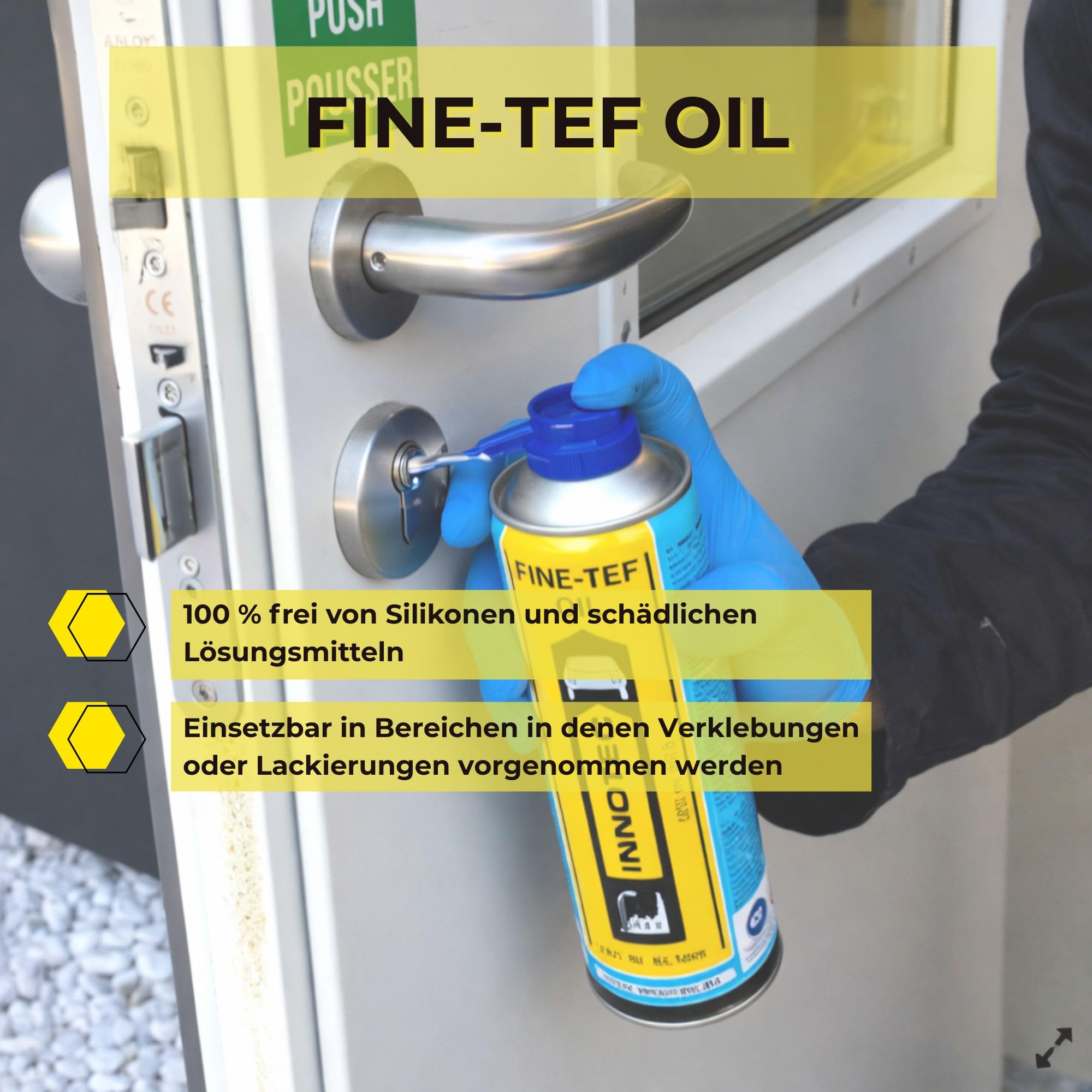 2 Stück INNOTEC Fine-TEF Oil 500 ml Schmieröl – dünnes, PTFE-haltiges Feinöl, halbtrockener Schmierfilm, wasserabweisend, reduziert Reibung und Verschleiß, schützt vor Korrosion, Metall und Kunststoff