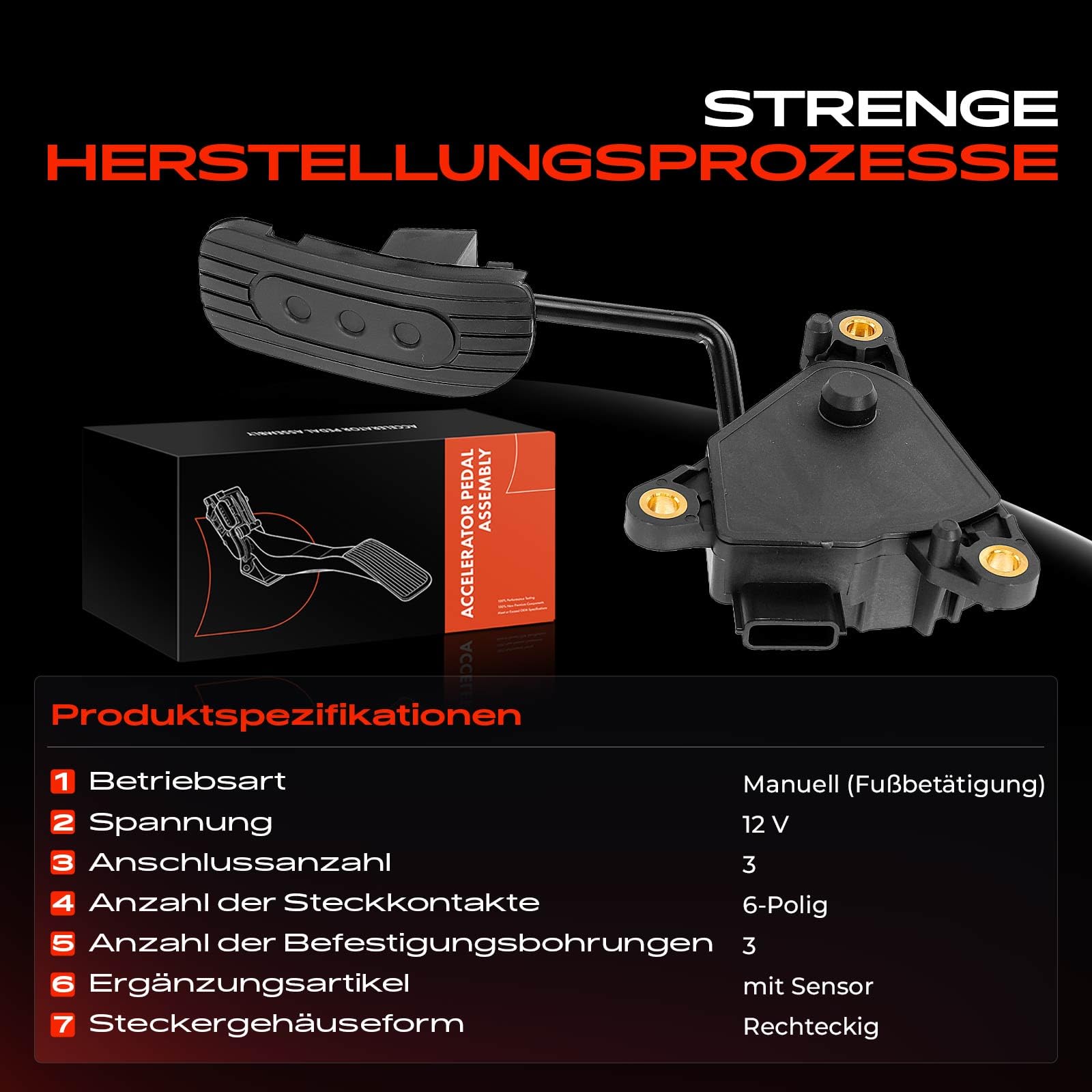 Frankberg Pedale dell'acceleratore Sensore del pedale dell'acceleratore Compatibile con Micra III K12 Note E11 NE11 Micra C+C III K12 Replace# SU14488,180021JY0B