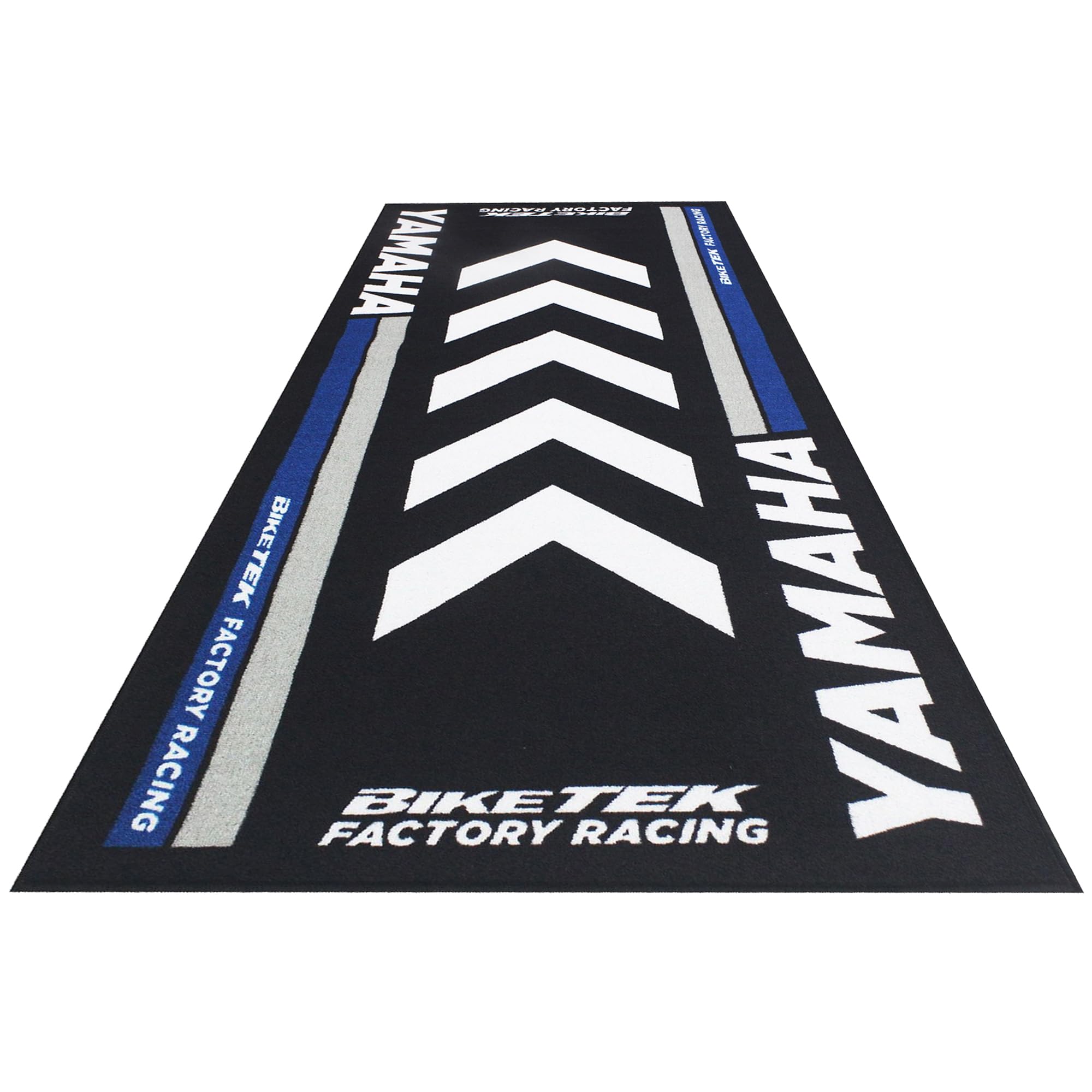 Tappeto ambientale Biketek Garage Mat nero bianco grigio blu moto Yamaha Nuovo