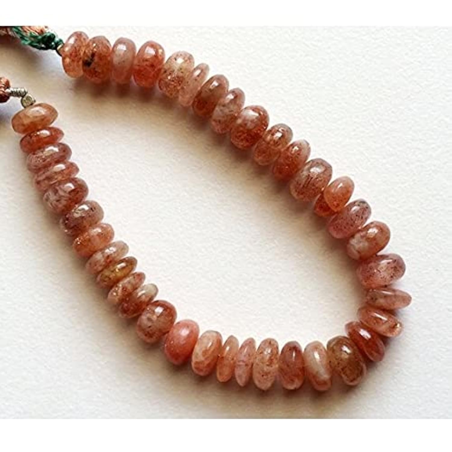 Perles en pierre de soleil naturelle pour création de colliers et bracelets d'art