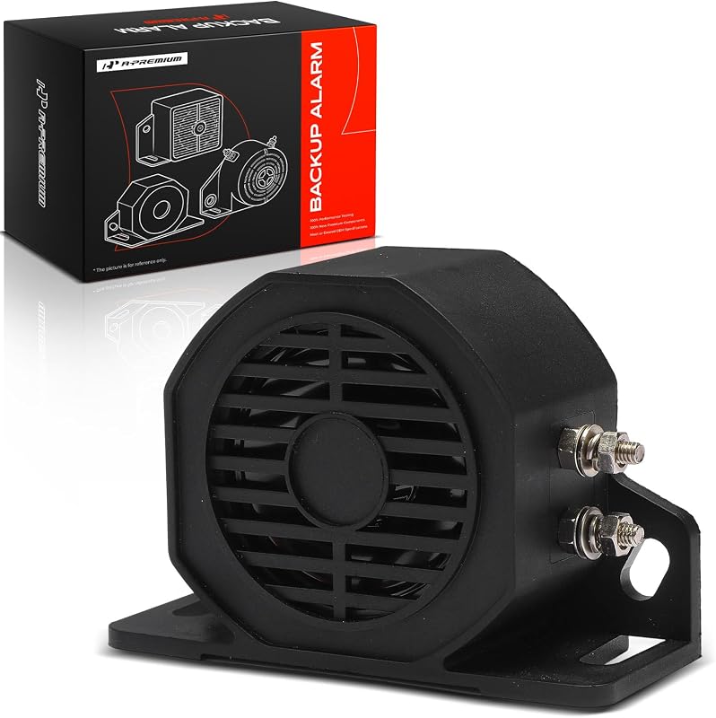 A-Premium Backup Alarm 110dB 12V-48V Waterproof Industrial Heavy-Duty Backup Reverse Warning Beeper Compatible with Truck Van Freight Car Lorry Heavy Vehicles | for Truck Van Freight Car Lorry Heavy Vehicles