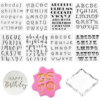 9 Pieces Alphabet Cake Stamp Tool Fondant Cookie Biscuit Moulds Baking Tools