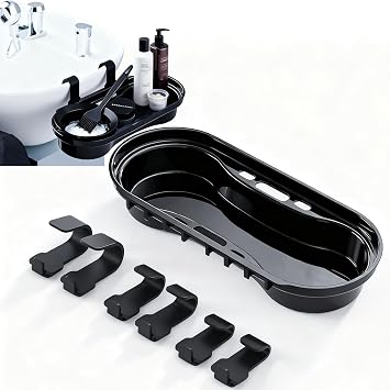 Salon Storage Rack Shampoo Bottle Shelf Shampoo Bowl Tray to Hold Color Bowls Hanging Salon Organizer Tray for Hairdressing Tools, Coloring Bowls, Combs